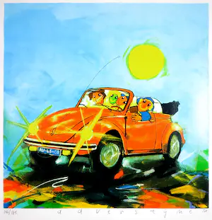 Ad Verstijnen - Zeefdruk, VW Kever kopen? Bied vanaf 1!