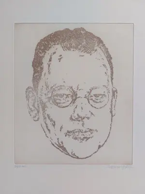 Herman Gordijn - Aquatint 'Menno ter Braak' kopen? Bied vanaf 120!