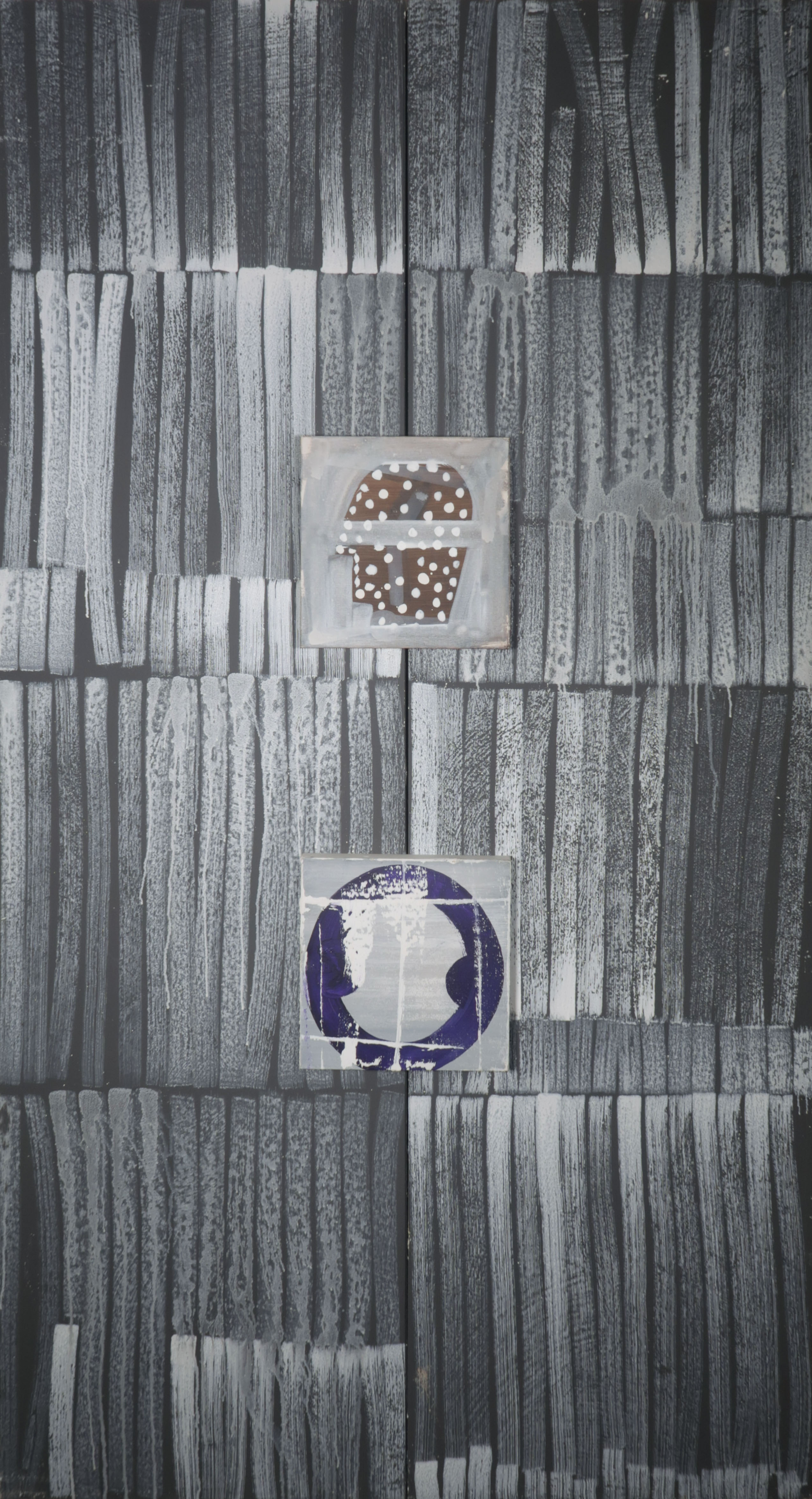 Harmen van der Tuin - Gemengde techniek op board en doek, Gates series 2 part 3 (Zeer groot) verkocht voor € 80!