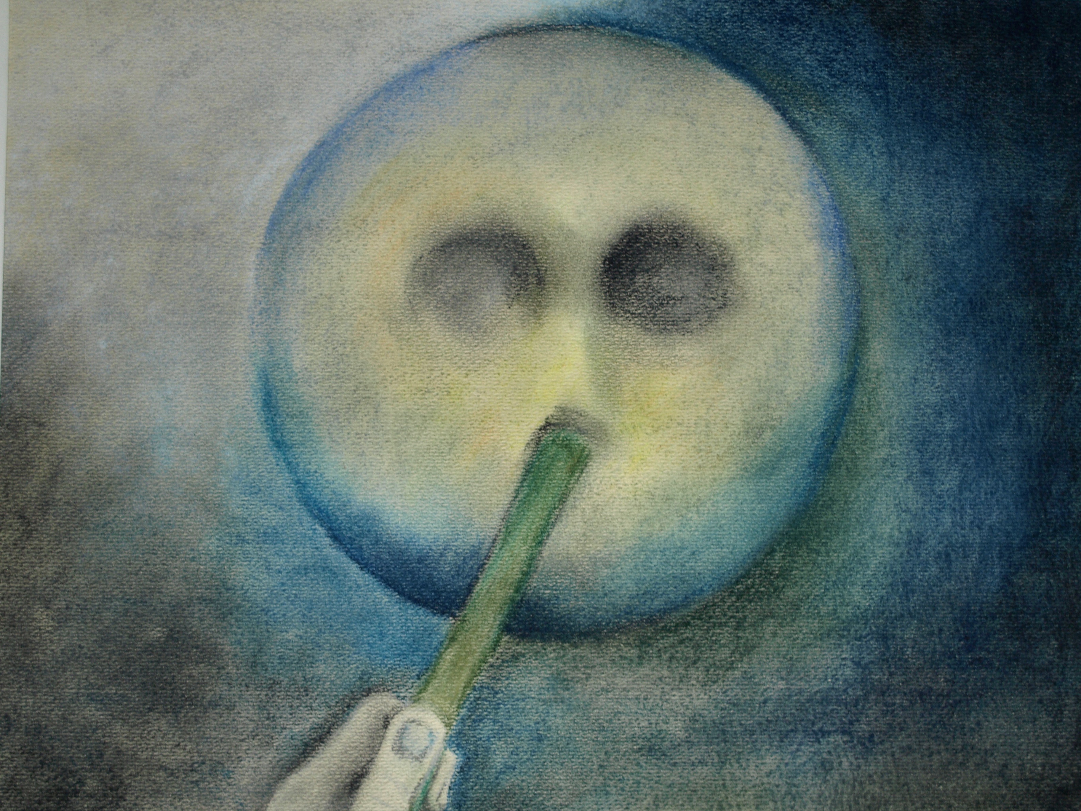 Niet of onleesbaar gesigneerd - Pasteltekening – Emoticon erased - ingelijst  kopen? Bied vanaf 1!