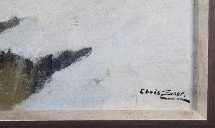 Christiaan Soer - Winterlandschap met knotwilgen kopen? Bied vanaf 275!