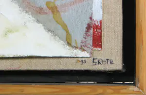 Lex Grote - Gemengde techniek / collage van papier op doek + paneel, Zonder titel kopen? Bied vanaf 70!