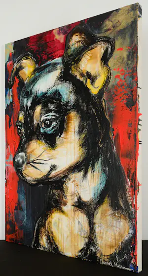 Daniel Maltzman - Chihuahua - XL Schilderij in Acryl - Rich & Famous Artist kopen? Bied vanaf 790!