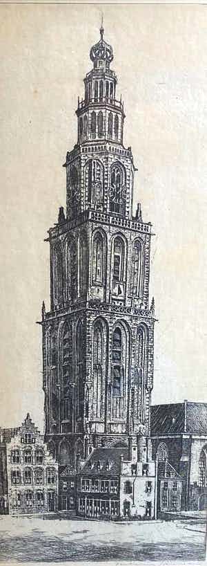 Marius Johannes Janssen - C5162-3, Martinitoren te Groningen verkocht voor € 40!