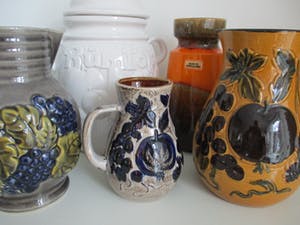 Scheurich Keramik - set van 5 vintage West Germany vazen (waaronder 1 Rumtopf) kopen? Bied vanaf 30!