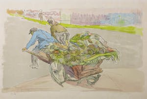 Jacques Villon - Litho op Japon papier, Zonder titel kopen? Bied vanaf 100!