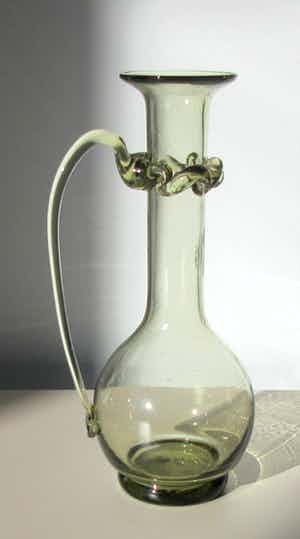 Novy Bor - Berkemeyer Stijl hand geblazen glazen karafje - Josef & Eva Flek (J.E.F. Glas) verkocht voor € 27!