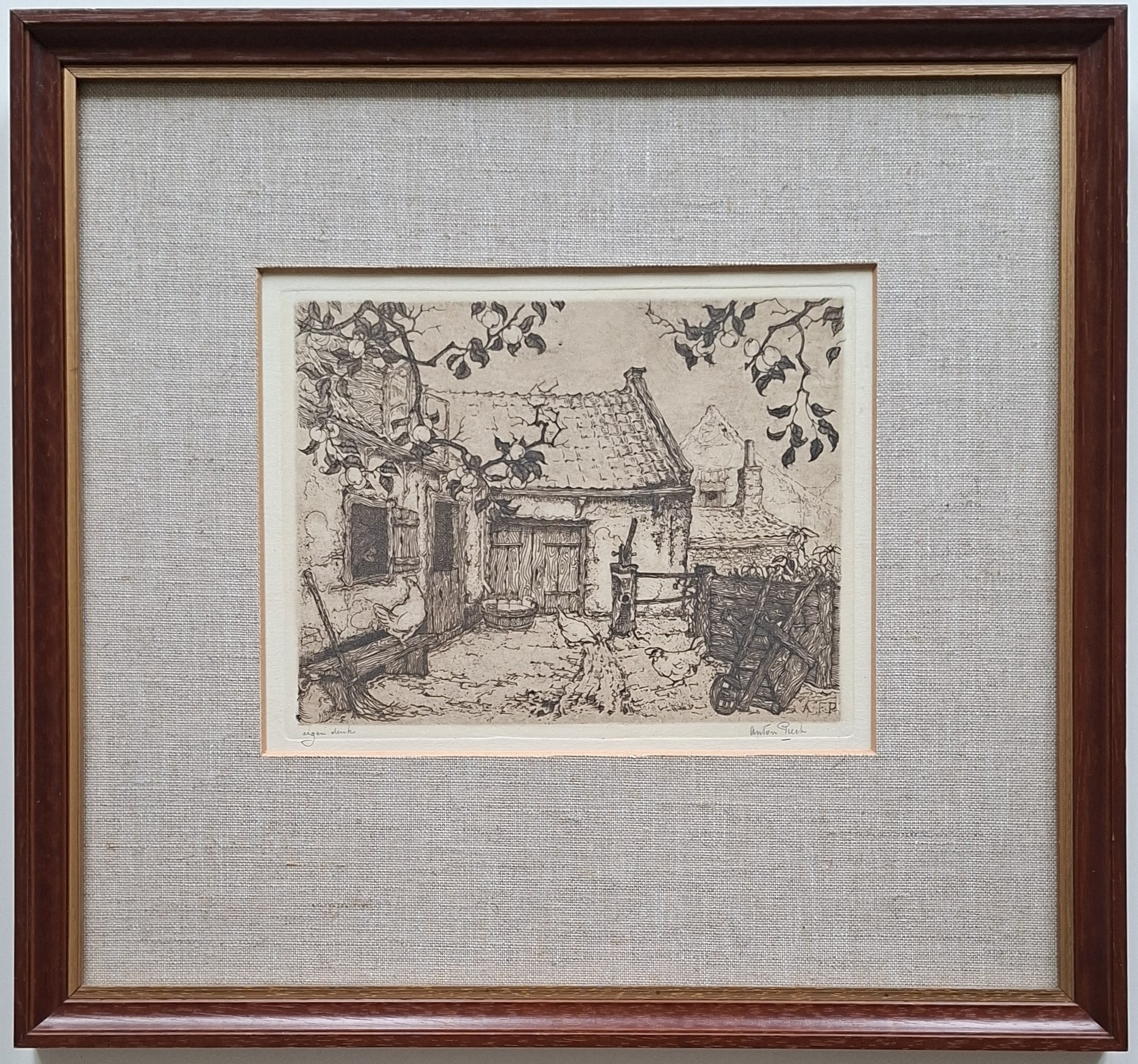Anton Pieck - ingelijste gesigneerde ets kopen? Bied vanaf 229!