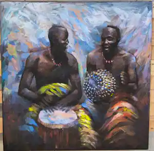 Godwin Adjei Sowah - " music players " - uit Ghana verkocht voor € 145!