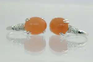 24- Exclusieve set 14Krt wit goud & diamanten oorstekers kopen? Bied vanaf 250!