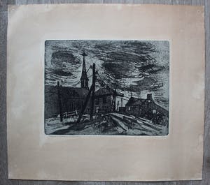 Jos van den Berg - Ets: Ilpendam(N.H) - 1963 kopen? Bied vanaf 49!
