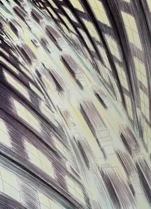Jeroen Henneman - Handgesigneerde kleurenlitho | 'Verkeer in de stad' | 1988 verkocht voor € 190!