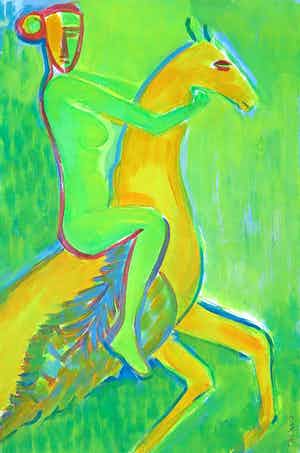 Joe Wols - Acryl op papier, Zonder titel verkocht voor € 40!