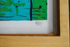 Niet of onleesbaar gesigneerd - KDL - Vier Abstracte prints kopen? Bied vanaf 1!
