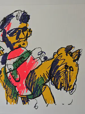 Herman Brood - Man met Paard - Handgesigneerd - 27/200 kopen? Bied vanaf 430!
