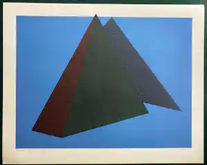 Jean Marie Haessle - Bermuda Triangle, Serigrafie, 1980, signiert, nummeriert verkocht voor € 60!