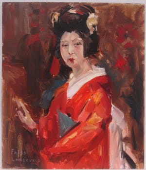 Niet of onleesbaar gesigneerd - Frits Langeveld--geisha. kopen? Bied vanaf 10!