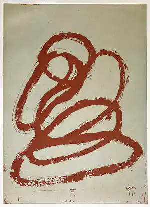Günther Förg - ohne Titel, 1991 verkocht voor € 180!
