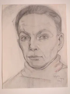 Harmen Meurs - Zelfportret - Tekening kopen? Bied vanaf 125!