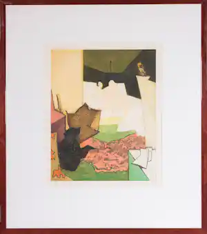 Constant - Kleuren ets en aquatint, Plaisir et tristesse de l’amour nr. 3 - Ingelijst verkocht voor € 500!