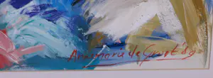 Annemarie de Groot - Acryl op papier, Saxofoon speler - Ingelijst kopen? Bied vanaf 60!