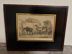 Victor Adam - Triptiek van 3 x 19e-eeuwse Handgekleurde Lithografieën (Paardenkoetsen) kopen? Bied vanaf 240!