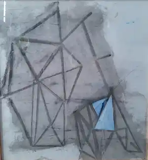 Marten Hendriks - zonder titel (geometrische compositie) verkocht voor € 140!