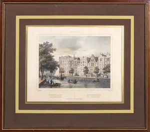 Theodore Fourmois - Kleurenlitho, Heerengracht (naar Cornelis Springer) kopen? Bied vanaf 1!