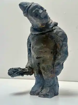Hans van der Ham - bronzen sculptuur | 'Pulcinella' kopen? Bied vanaf 600!