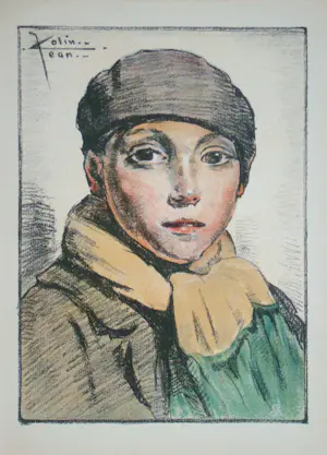 Jean Colin - L'Ecolier - 1931 - Originele lithografie - Gesigneerd kopen? Bied vanaf 50!