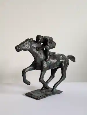 Siem Wardenaar - Jockey op renpaard verkocht voor € 170!