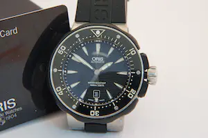 131- Robuuste ORIS - ProDiver Date - sport horloge met orig. Duikklok verpakking kopen? Bied vanaf 630!