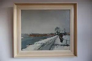 Hendrik Pieter Groen - winters landschap kopen? Bied vanaf 350!