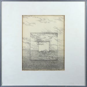 Niet of onleesbaar gesigneerd - Potloodtekening, Zonder titel - Ingelijst kopen? Bied vanaf 1!