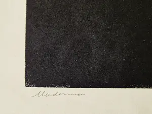 Paul van Eeden - Mooie monochrome jaren 50 Lithografie "Madonna" potloodgesigneerd kopen? Bied vanaf 23!