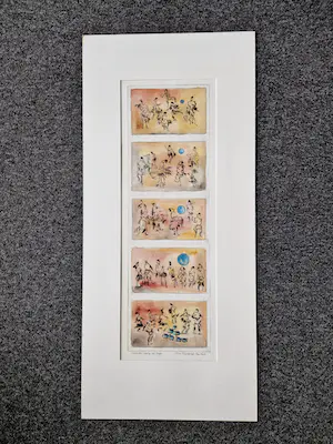 Carla Kleekamp - Unieke - kleine oplage (10) - handgekleurde ETS "African dance of Hope" GROOT! kopen? Bied vanaf 1!