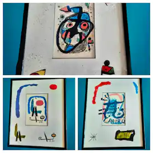 Joan Miro - 3 teiliges Set Kunstdrucke in abstrakter Form von Joan Miro verkocht voor € 90!