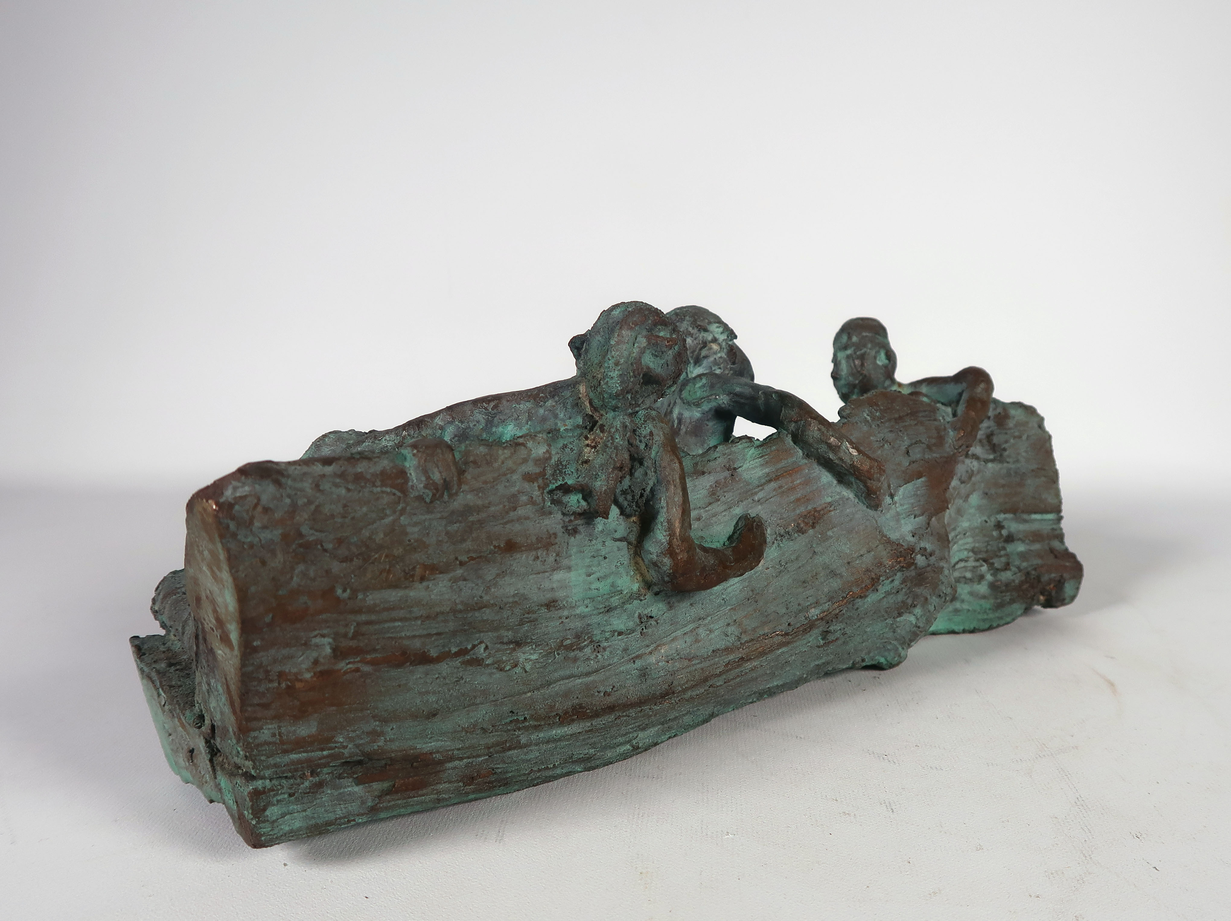 Brons (Onbekend) - Brons, Boot met figuren kopen? Bied vanaf 100!