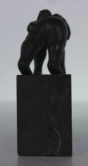 Jan Pieter Leeuwenburgh - Set van drie bronzen beeldjes, Hardloper, Worstelaars en Zwanger kopen? Bied vanaf 100!