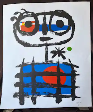 Joan Miro - Rood gezicht verkocht voor € 47!