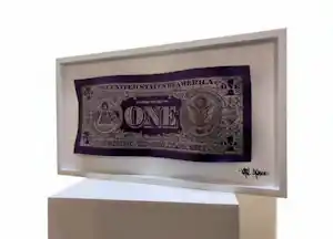 Karl Lagasse - Sculpture Alluminium et Bois *One dollar minimalist Purple* kopen? Bied vanaf 500!
