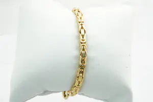 59 - Nieuwe en massief 18 Krt geel-gouden armband - Konings schakel - ZWAAR! kopen? Bied vanaf 1260!