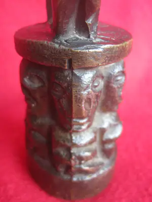 Batak - Bronzen bovenstuk rituele staf. kopen? Bied vanaf 160!