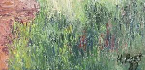 Harmen Klaas Post - Olieverf op paneel, Landschap met wiel - Ingelijst kopen? Bied vanaf 100!