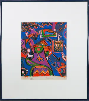 Gertie Janssen - Gouache en potlood op papier, Drieluik, I, II, III - Ingelijst kopen? Bied vanaf 70!