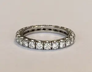 Platina  alliance ring met diamanten ca 1,40 crt kopen? Bied vanaf 1200!