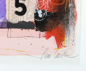 Theo Koster - Zeefdruk en collage, E 5 kopen? Bied vanaf 1!