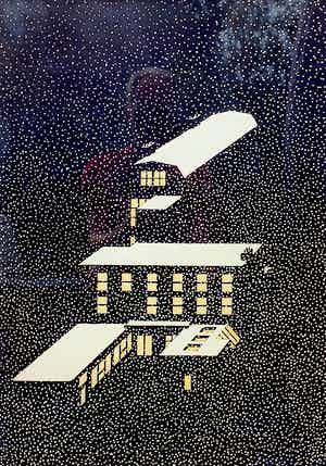 Jeroen Henneman - De Drukkerij, litho (netjes ingelijst, zeer beperkte oplage) verkocht voor € 395!