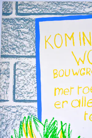 Roger Raveel - Kom in het bos wonen - Zeefdruk - Gesigneerd - 65x65 cm - 1975 kopen? Bied vanaf 950!