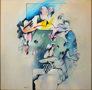 Pierre van Soest - Olieverf op doek, The saloon - Ingelijst (Zeer groot) verkocht voor € 360!